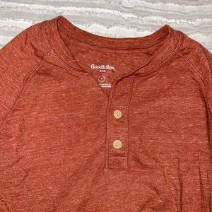 Rust colored henley long sleeve